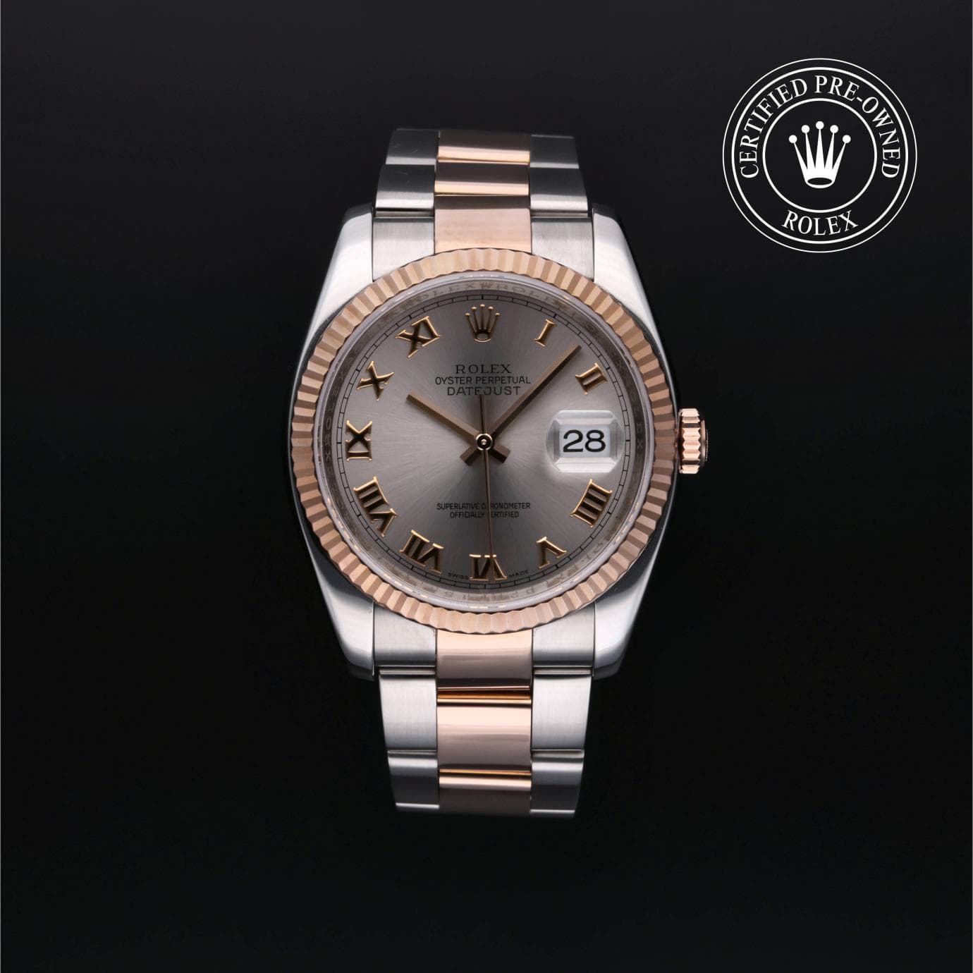 Rolex Rolex Certified Pre-Owned Datejust 36, 36 mm, Rolesor Everose (Kombination aus Edelstahl Oystersteel und Everose-Gold)