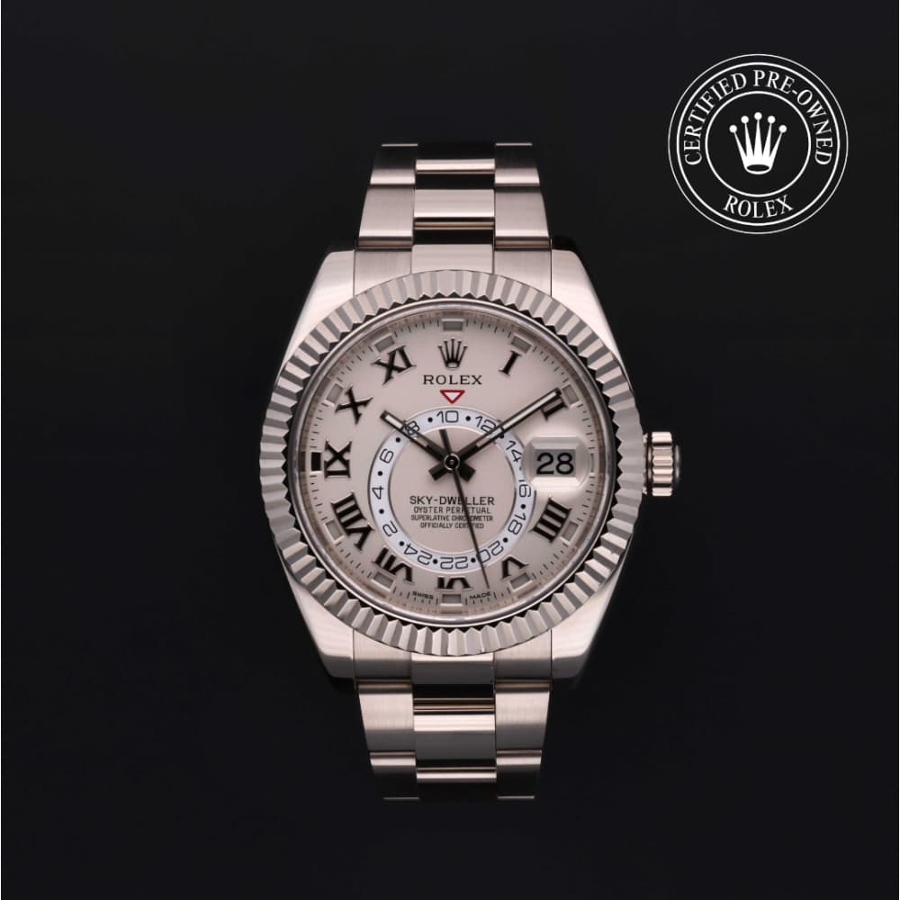 Rolex Rolex Certified Pre-Owned Sky-Dweller 2013, 42 mm, Gold 18 Carat White