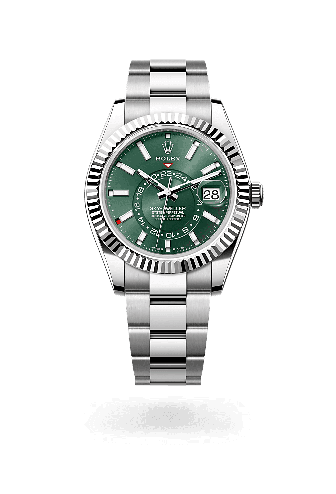 Rolex Sky-Dweller 42 mm Oystersteel and white gold (mint green dial) photo 1